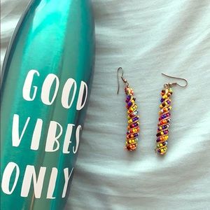 Colorful long earrings